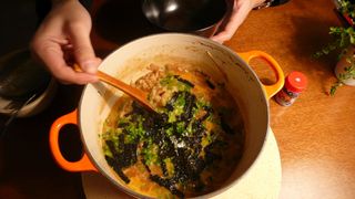 鶏ひきとおし鍋：おじや